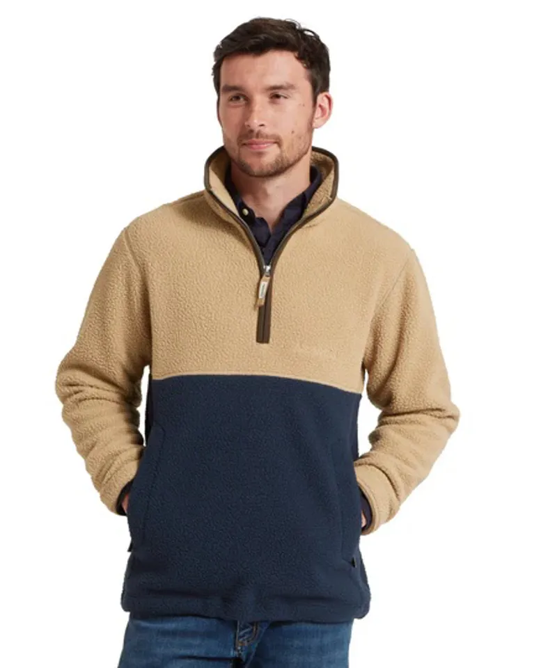 Schoffel Berkeley Retro Fleece - Navy/Tan-4