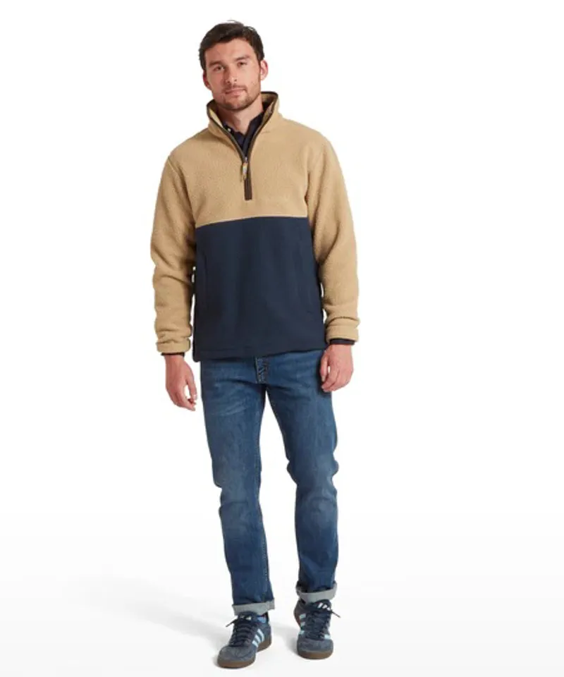 Schoffel Berkeley Retro Fleece - Navy/Tan-5