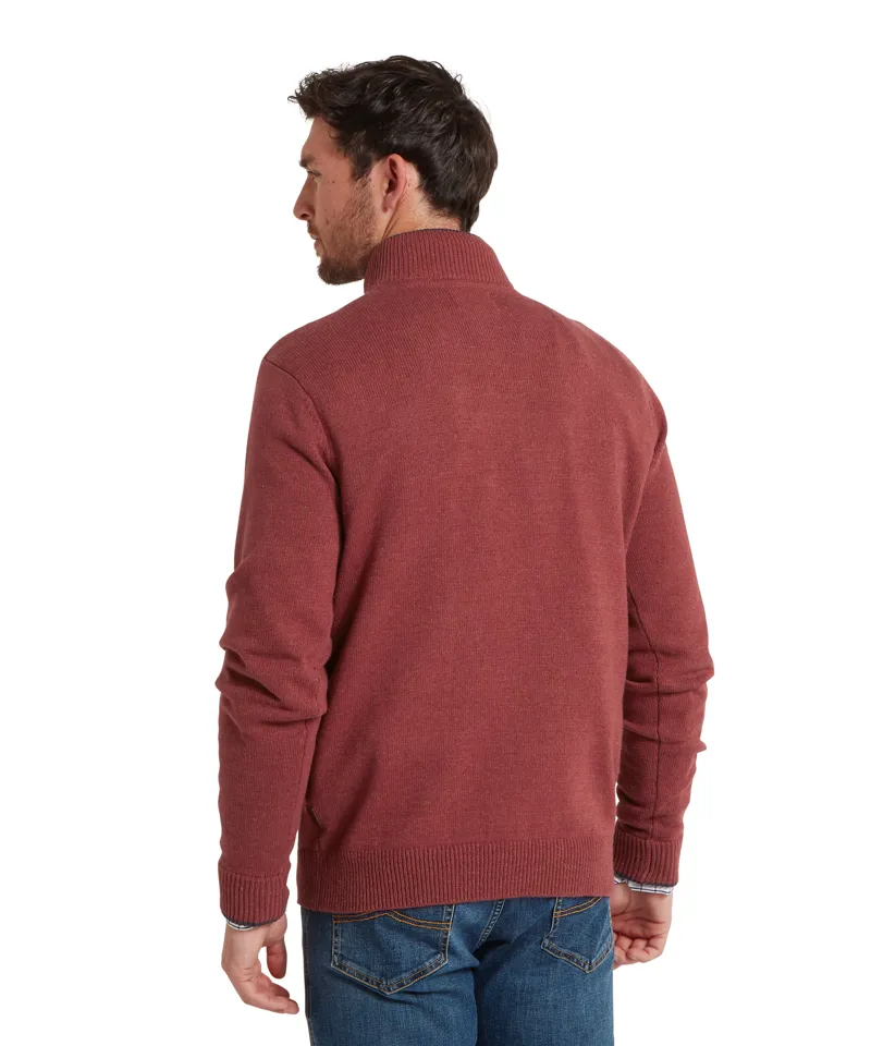 Schoffel Blair 1/4 Zip Jumper - Redwood-2