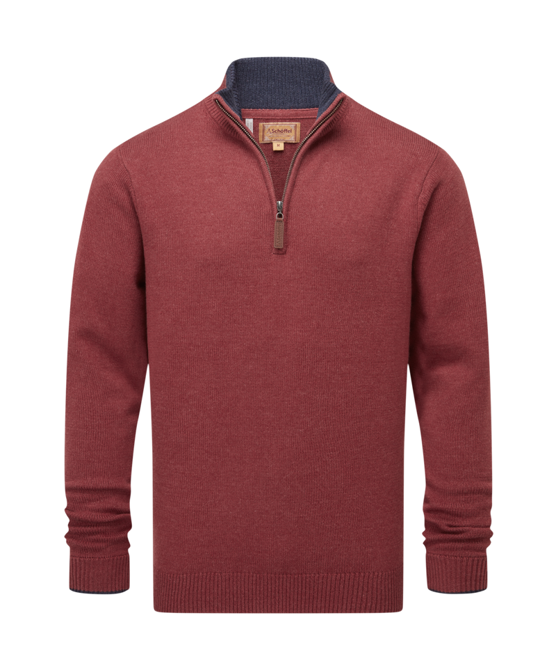 Schoffel Blair 1/4 Zip Jumper - Redwood
