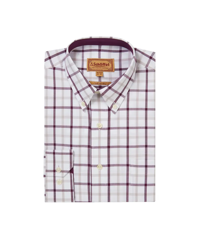 Schoffel Brancaster Classic Shirt - Beetroot Check