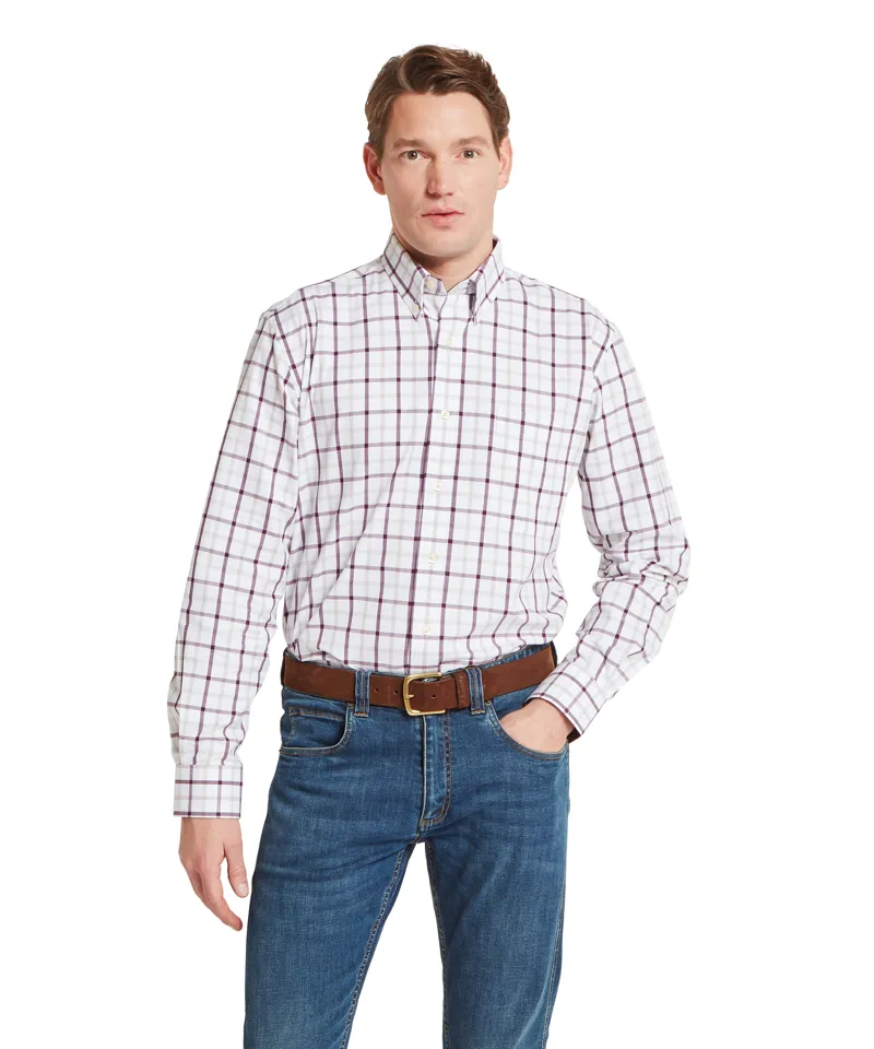 Schoffel Brancaster Classic Shirt - Beetroot Check-2