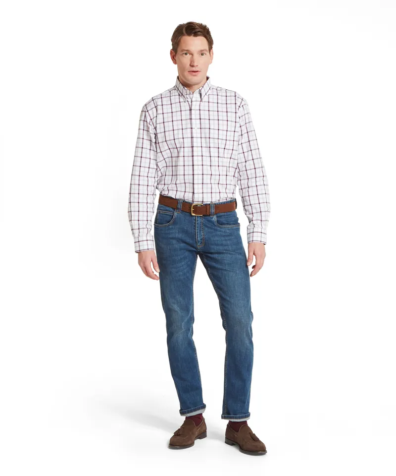 Schoffel Brancaster Classic Shirt - Beetroot Check-3