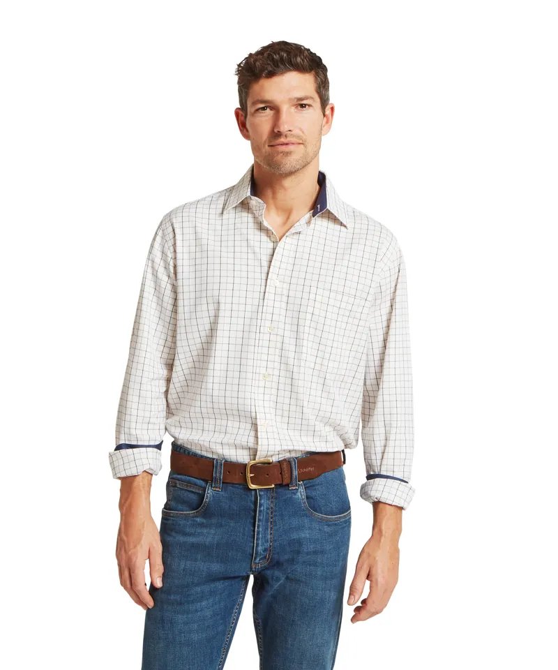 Schoffel Burnham Tattersall Classic Shirt - Blueberry-1
