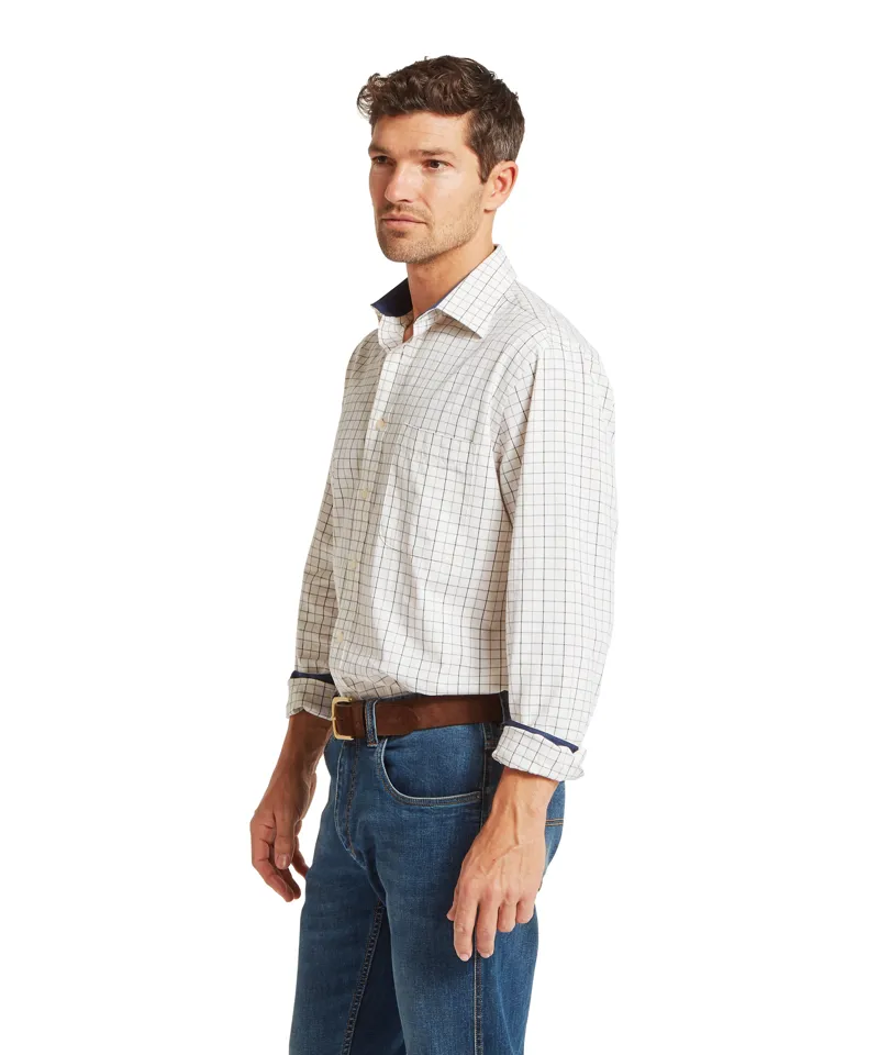 Schoffel Burnham Tattersall Classic Shirt - Blueberry-3