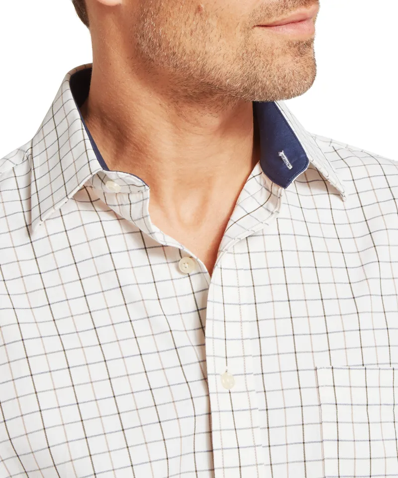 Schoffel Burnham Tattersall Classic Shirt - Blueberry-5