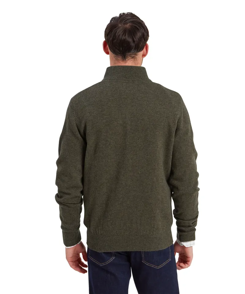 Schoffel Calton Cotton Cashmere Crew Jumper - Loden Green-3