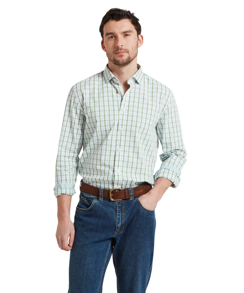 Schoffel Hebden Tailored Shirt - Green/Blue-1