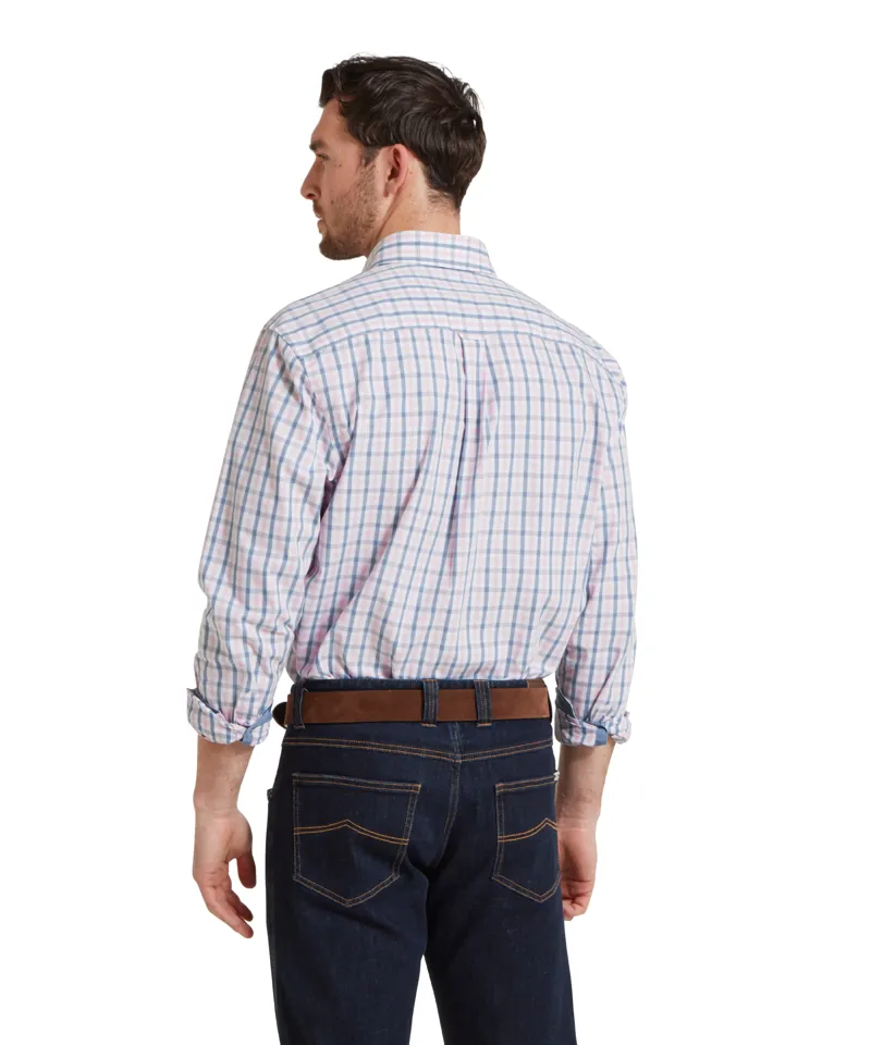 Schoffel Hebden Tailored Shirt - Dark Denim/Pink-3