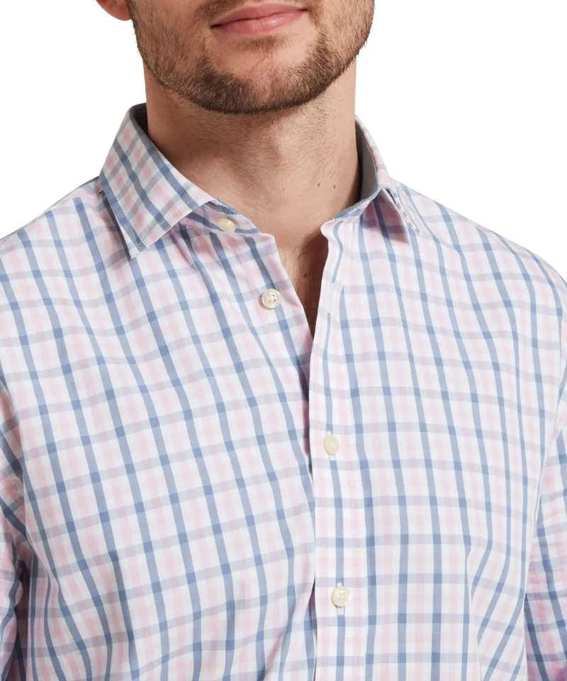 Schoffel Hebden Tailored Shirt - Dark Denim/Pink-4