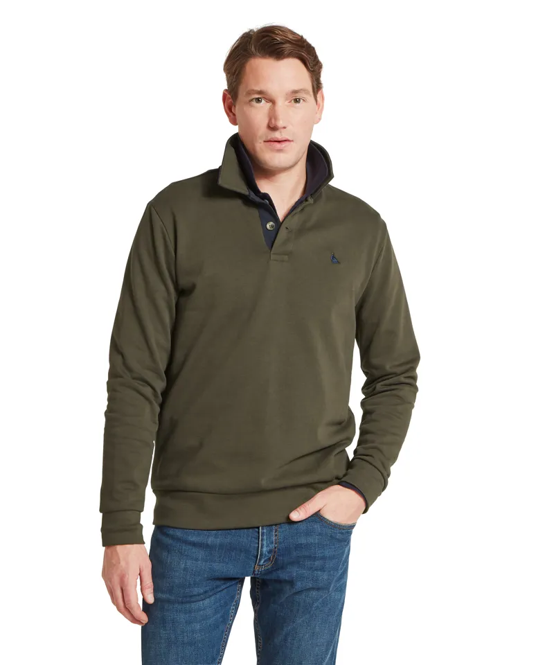 Schoffel Horseley Rugby Sweatshirt - Peat Green-2