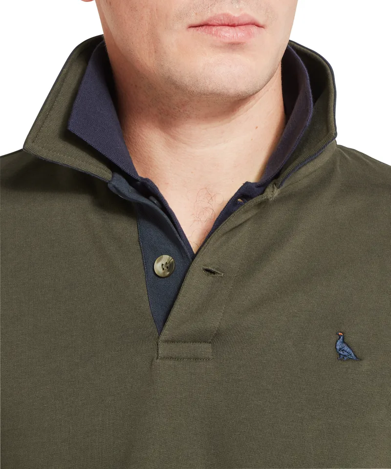 Schoffel Horseley Rugby Sweatshirt - Peat Green-3