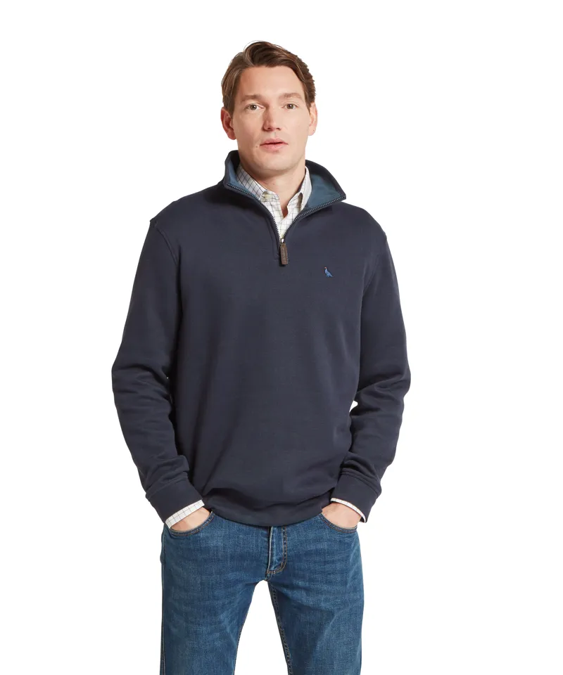 Schoffel Kingsand 1/4 Zip Jumper - True Navy-1