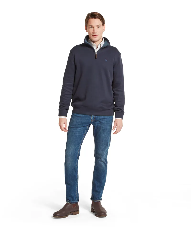 Schoffel Kingsand 1/4 Zip Jumper - True Navy-2