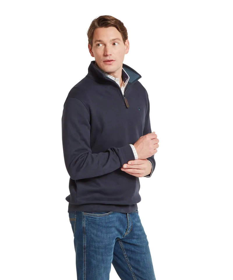 Schoffel Kingsand 1/4 Zip Jumper - True Navy-3