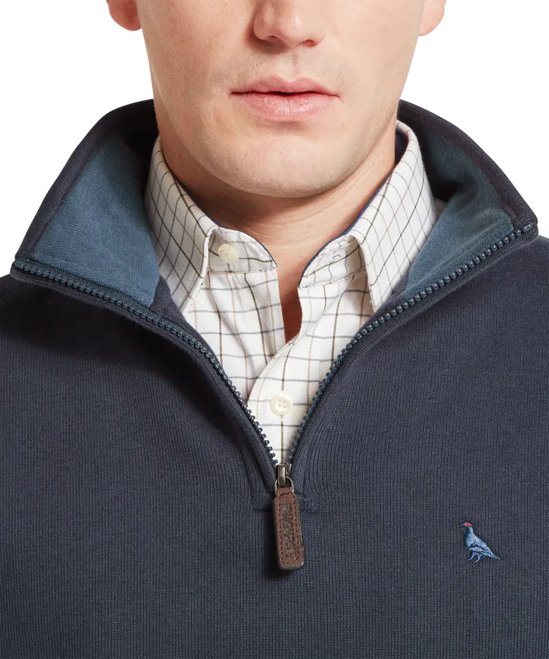 Schoffel Kingsand 1/4 Zip Jumper - True Navy-4