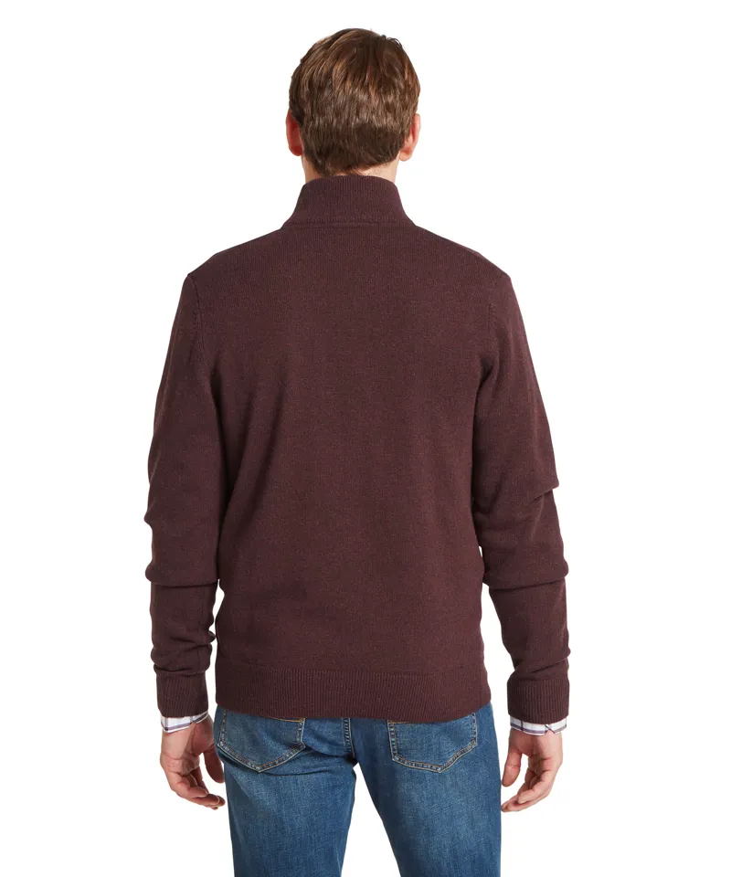 Schoffel Lewis Lambswool 1/4 Zip Jumper - Port-5