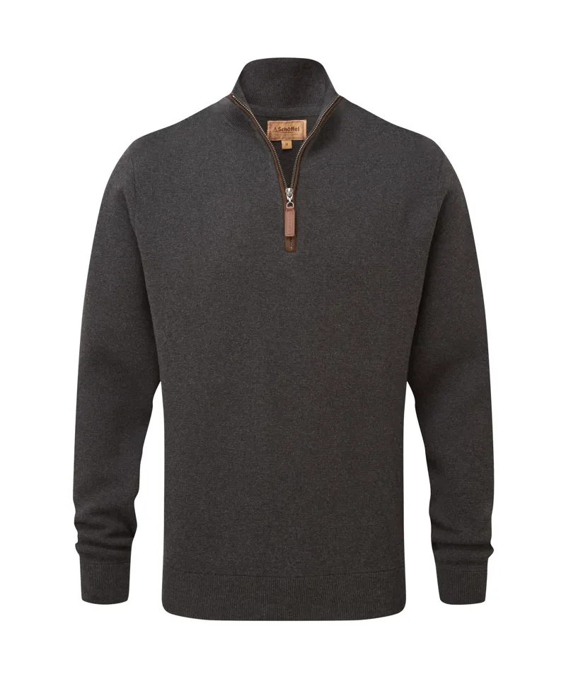 Schoffel Marlow 1/4 Zip Jumper - Charcoal