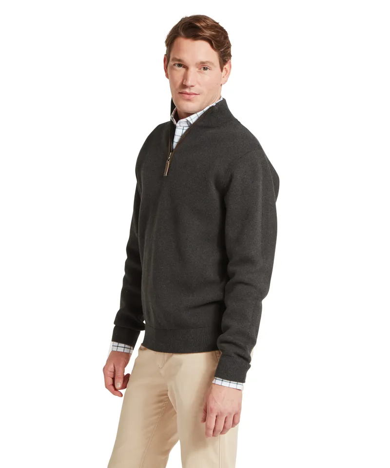 Schoffel Marlow 1/4 Zip Jumper - Charcoal-1