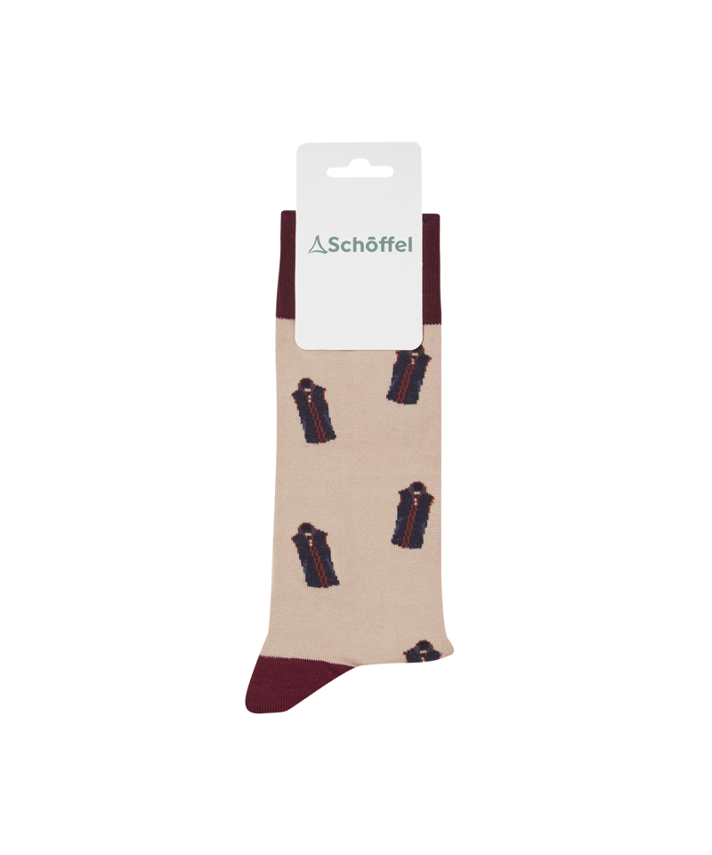 Schoffel Men's Single Cotton Sock- Oakham Stone
