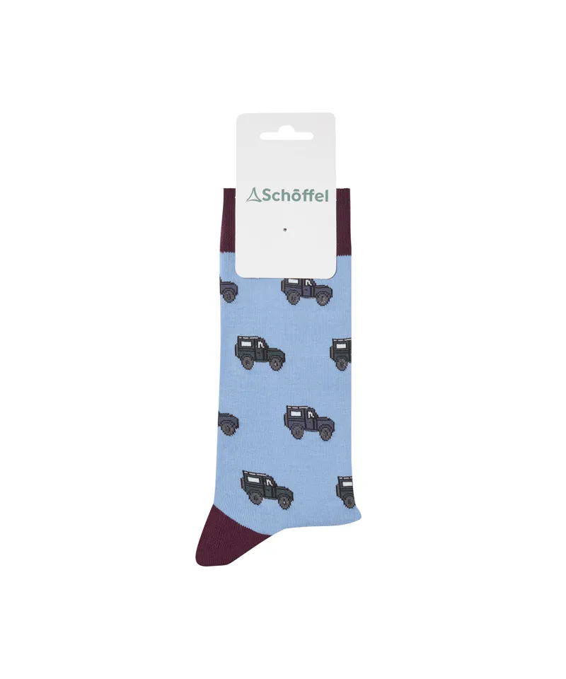 Schoffel Men's Single Cotton Sock- Blue Off Roader