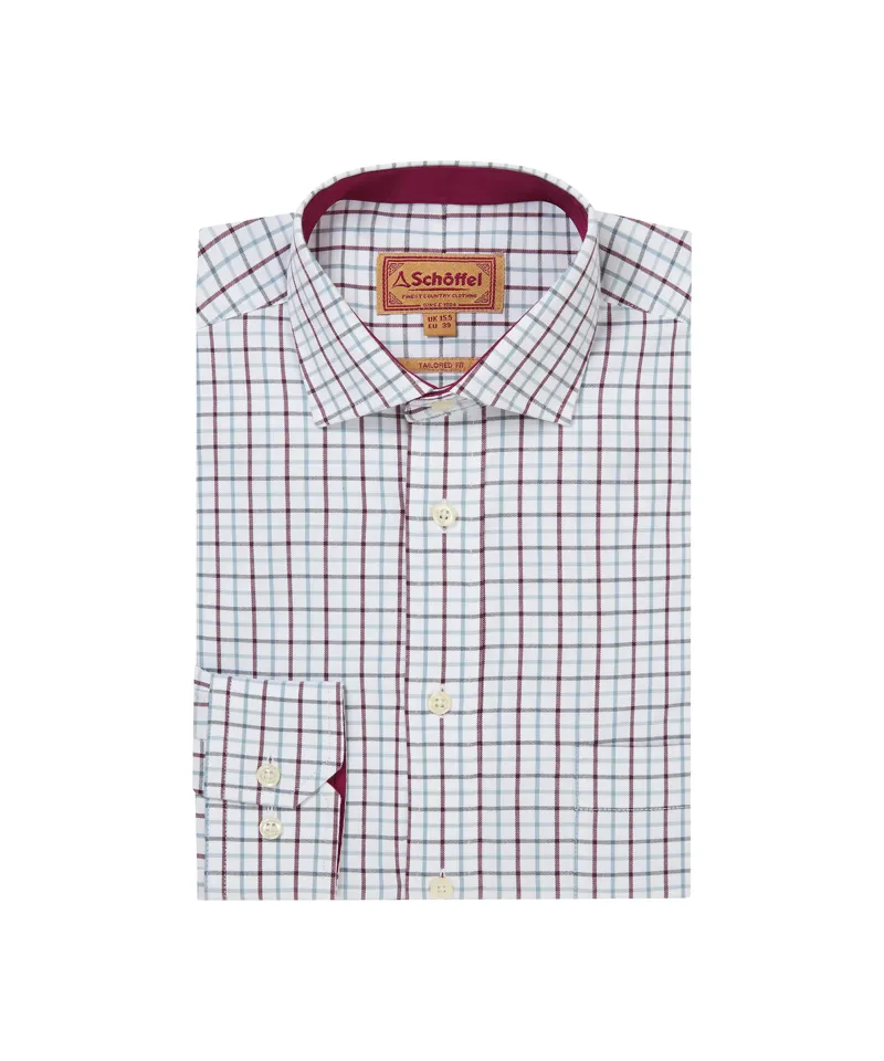 Schoffel Milton Tailored Shirt - Port Lake Blue Check