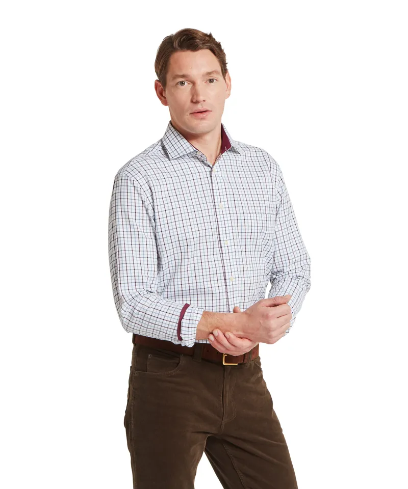 Schoffel Milton Tailored Shirt - Port Lake Blue Check-1