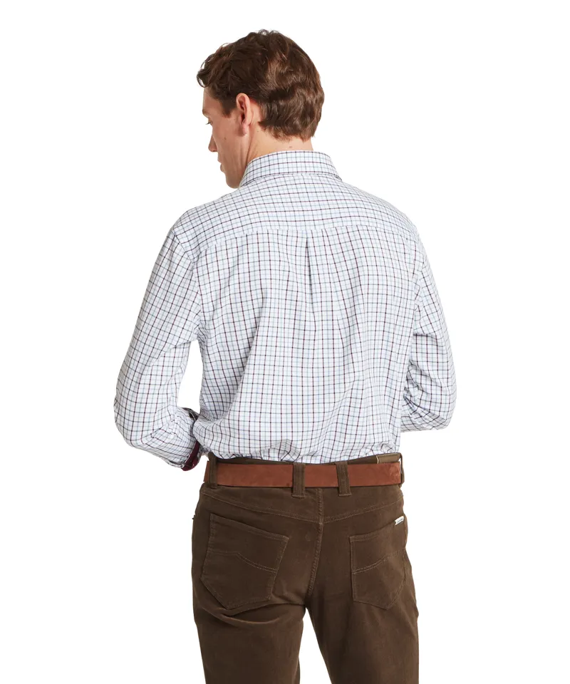 Schoffel Milton Tailored Shirt - Port Lake Blue Check-3