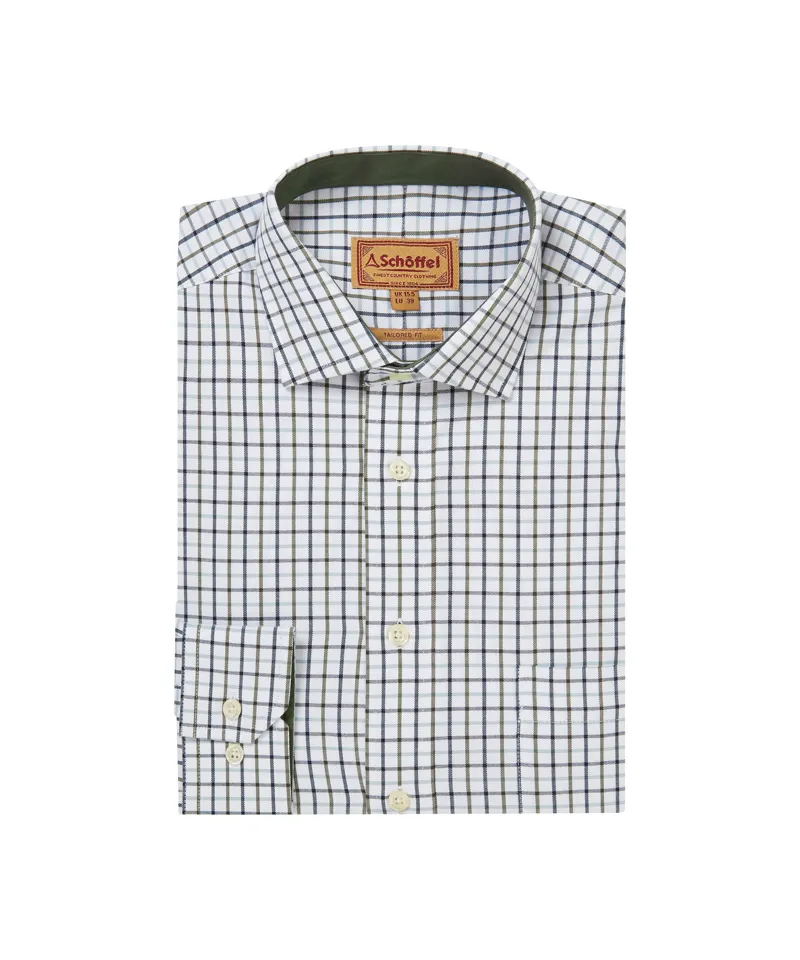 Schoffel Milton Tailored Shirt - Blueberry Dk Khaki