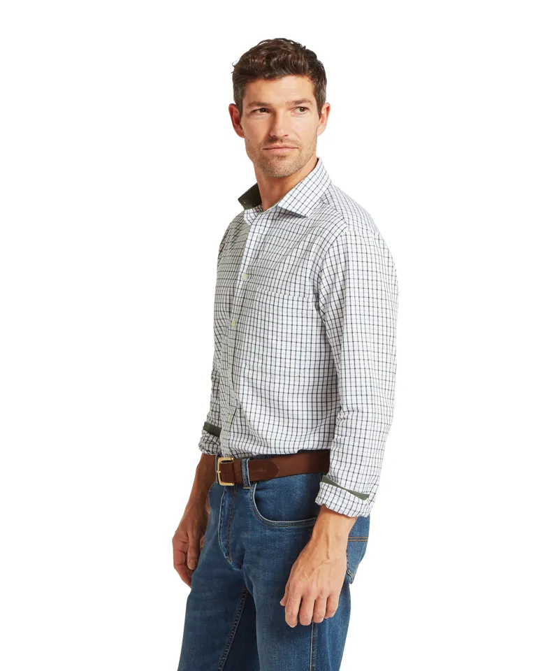Schoffel Milton Tailored Shirt - Blueberry Dk Khaki-2