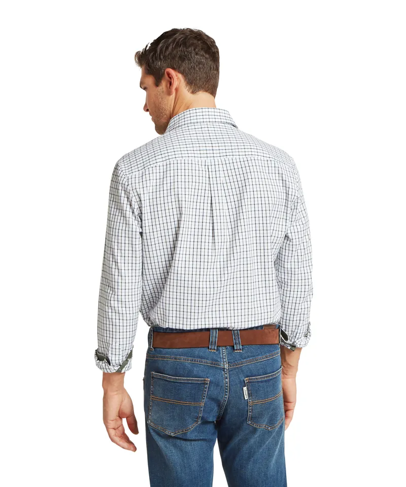 Schoffel Milton Tailored Shirt - Blueberry Dk Khaki-3