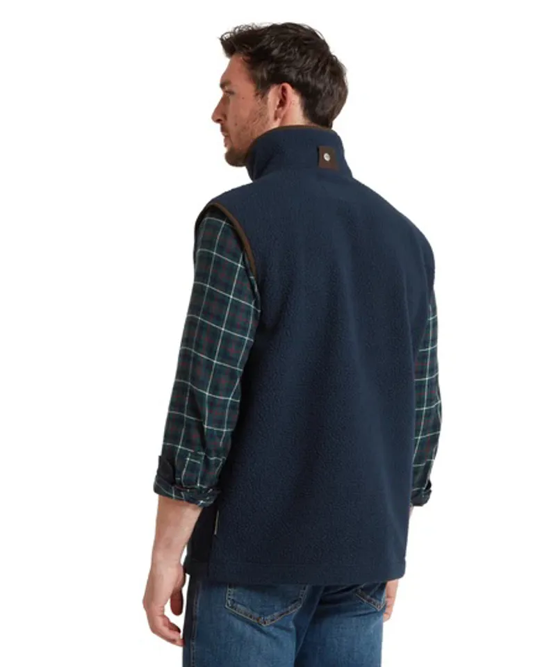 Schoffel Oakham Retro Fleece Gilet - True Navy-4
