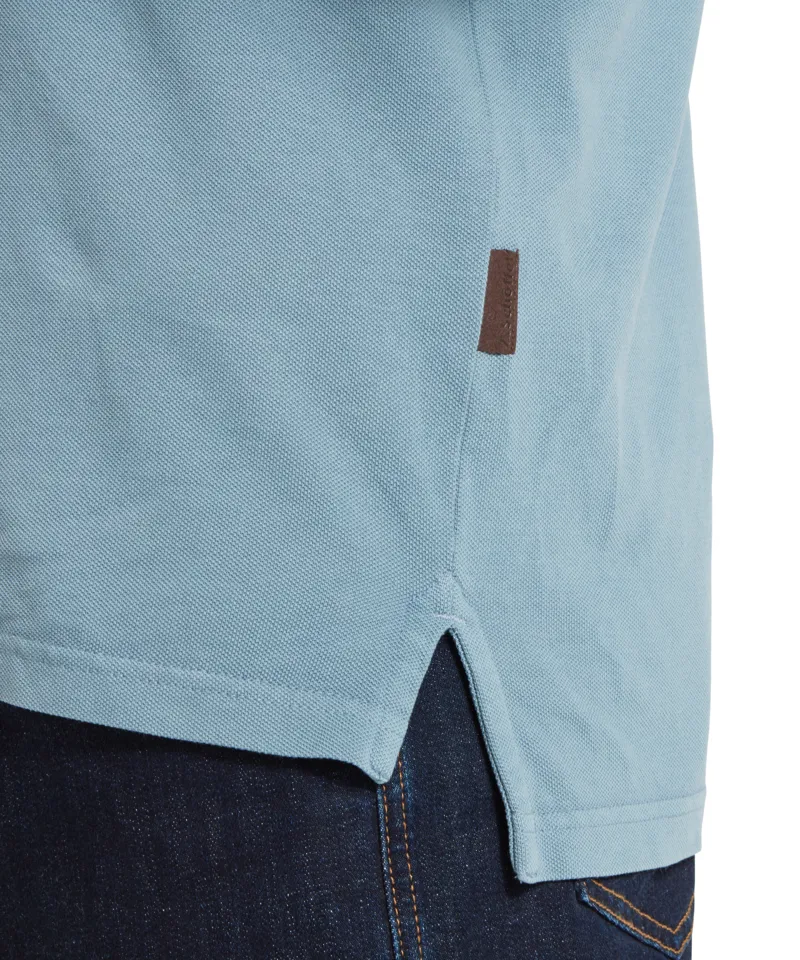 Schoffel St Ives Garment Dyed Polo Shirt - Dark Pigeon Blue-5