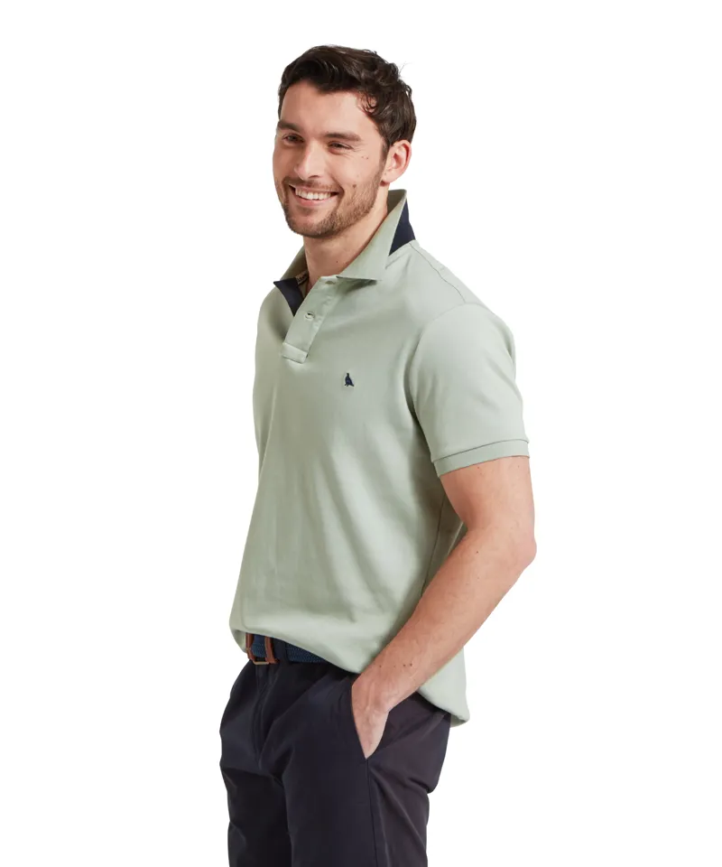 Schoffel St Ives Jersey Polo Shirt - Aqua Grey-2