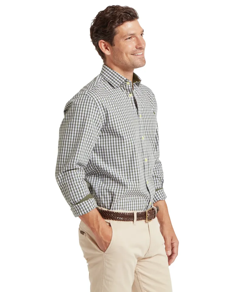 Schoffel Thorpeness Tailored Shirt - Beetle Green Check-2
