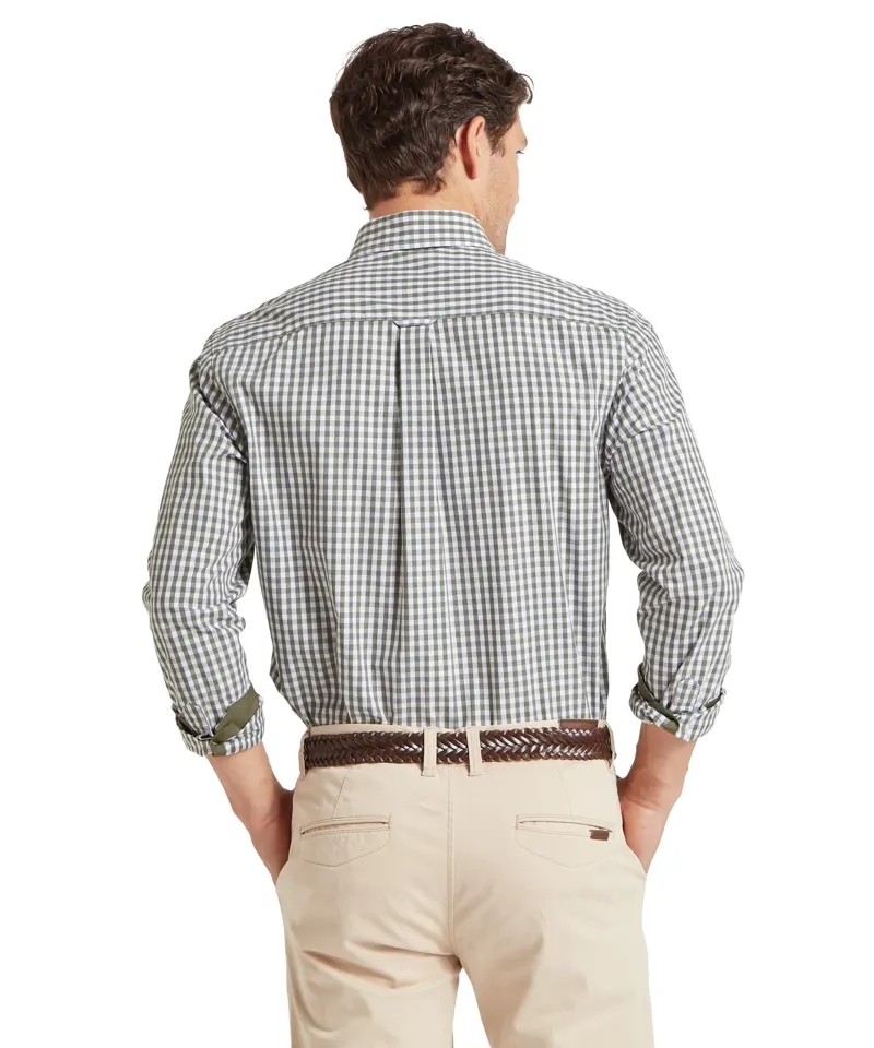 Schoffel Thorpeness Tailored Shirt - Beetle Green Check-3