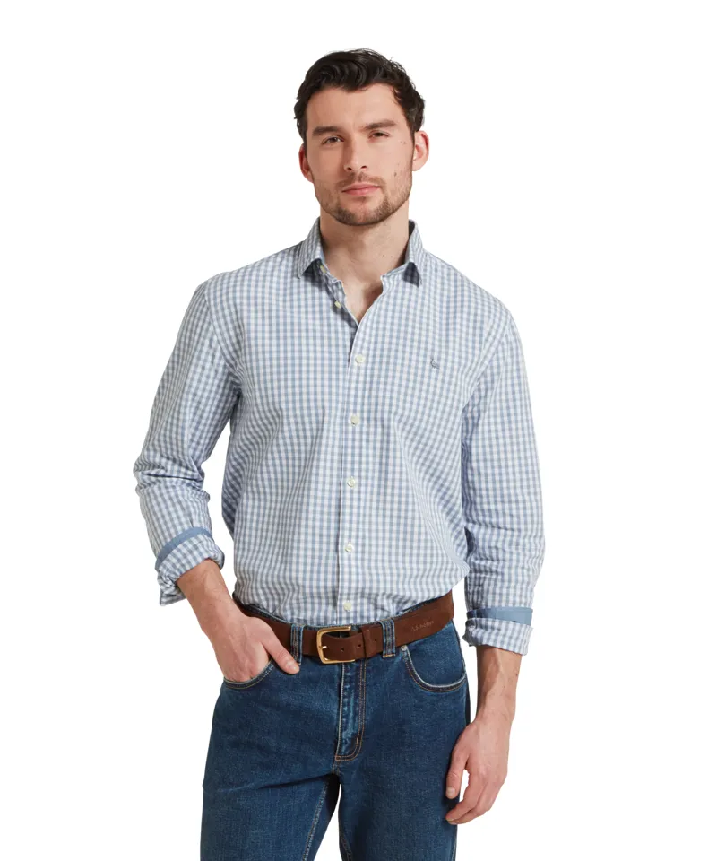 Schoffel Thorpeness Tailored Shirt - Pigeon Blue-1