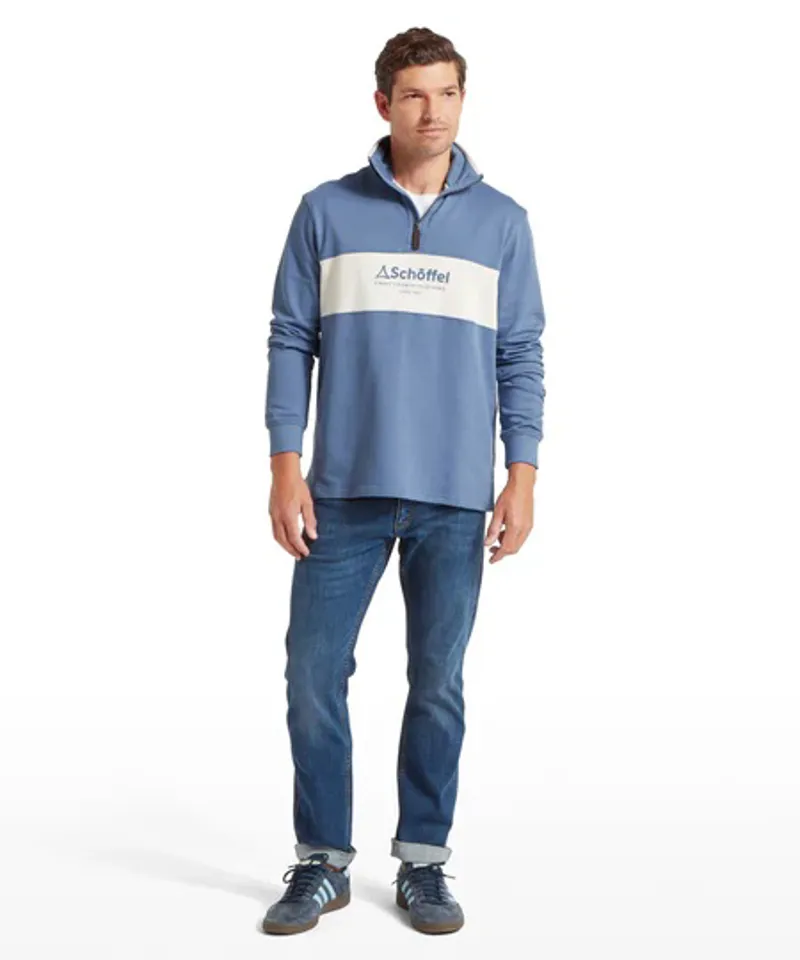 Schoffel Trencrom 1/4 Zip - Vintage Indigo/Stone-2