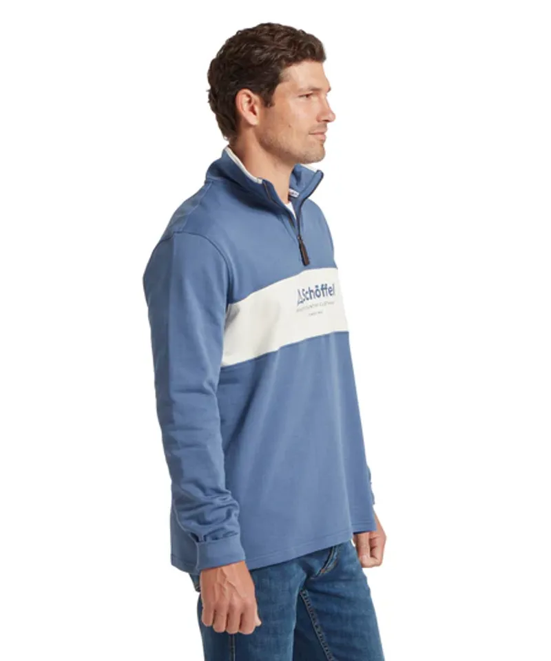 Schoffel Trencrom 1/4 Zip - Vintage Indigo/Stone-3