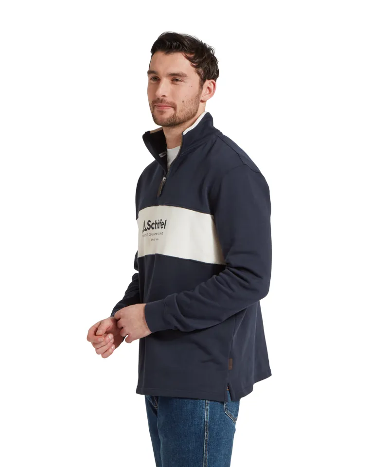Schoffel Trencrom 1/4 Zip - Navy/Stone-2