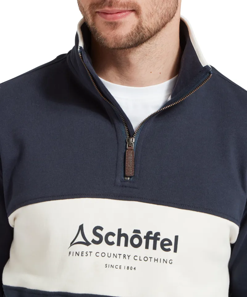 Schoffel Trencrom 1/4 Zip - Navy/Stone-3