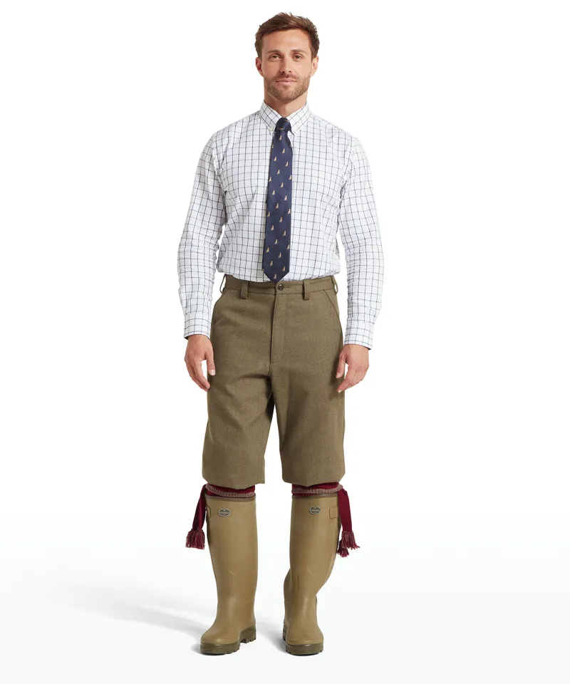 Schoffel Herringbone Tweed Plus Fours - Loden Green-2