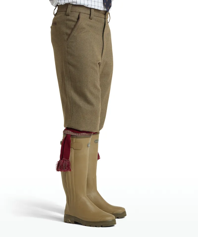 Schoffel Herringbone Plus Two Tweed Breeks - Loden Green-3