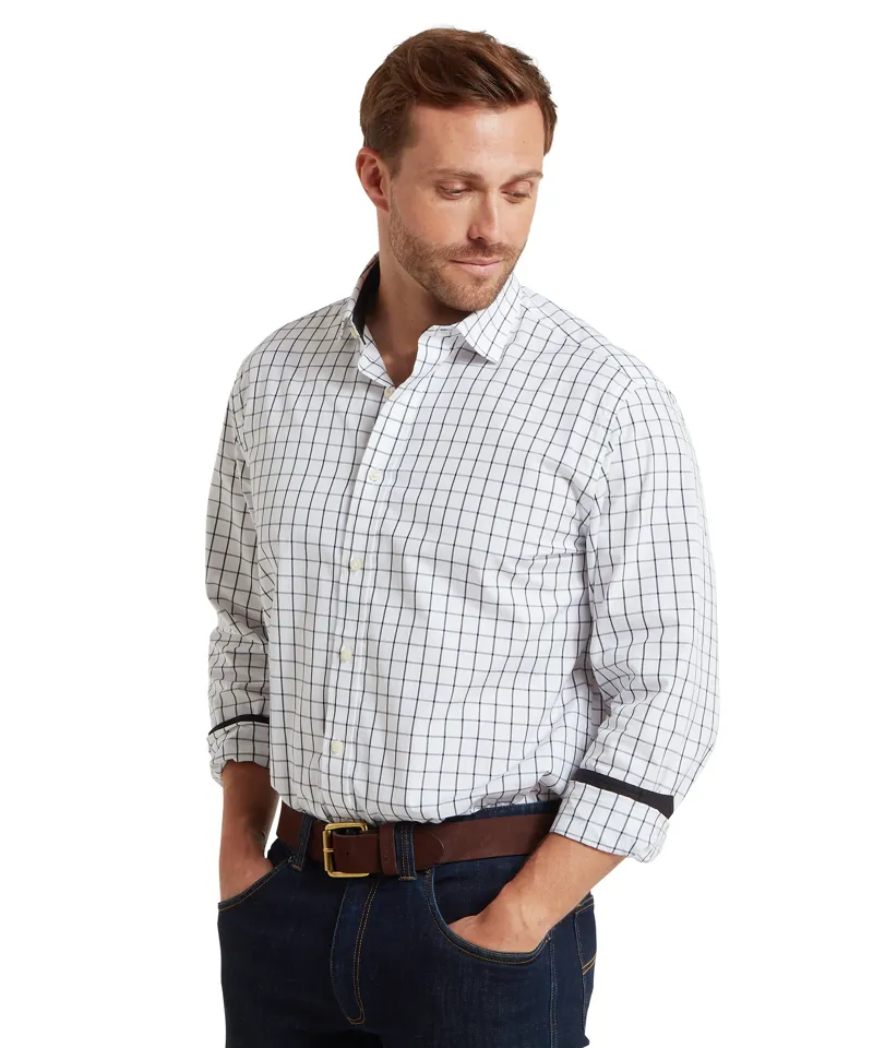 Schoffel Westminster Classic Shirt - Navy Check-3