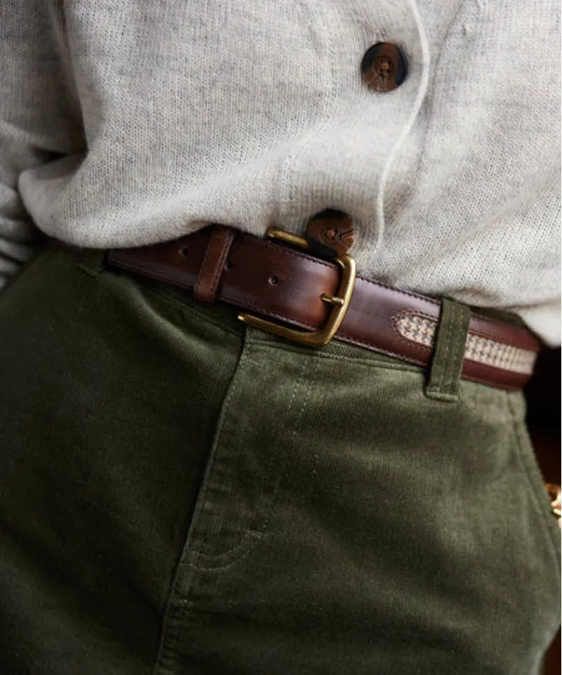 Schoffel Hartington Belt - Houndstooth Tweed-1