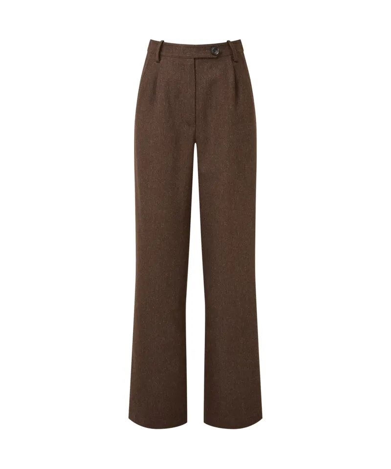 Schoffel Arabella Tweed Trousers - Chocolate Herringbone