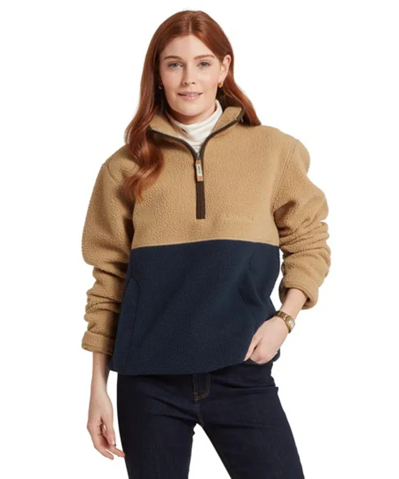 Schoffel Berkeley Retro Fleece - Navy/Tan-1