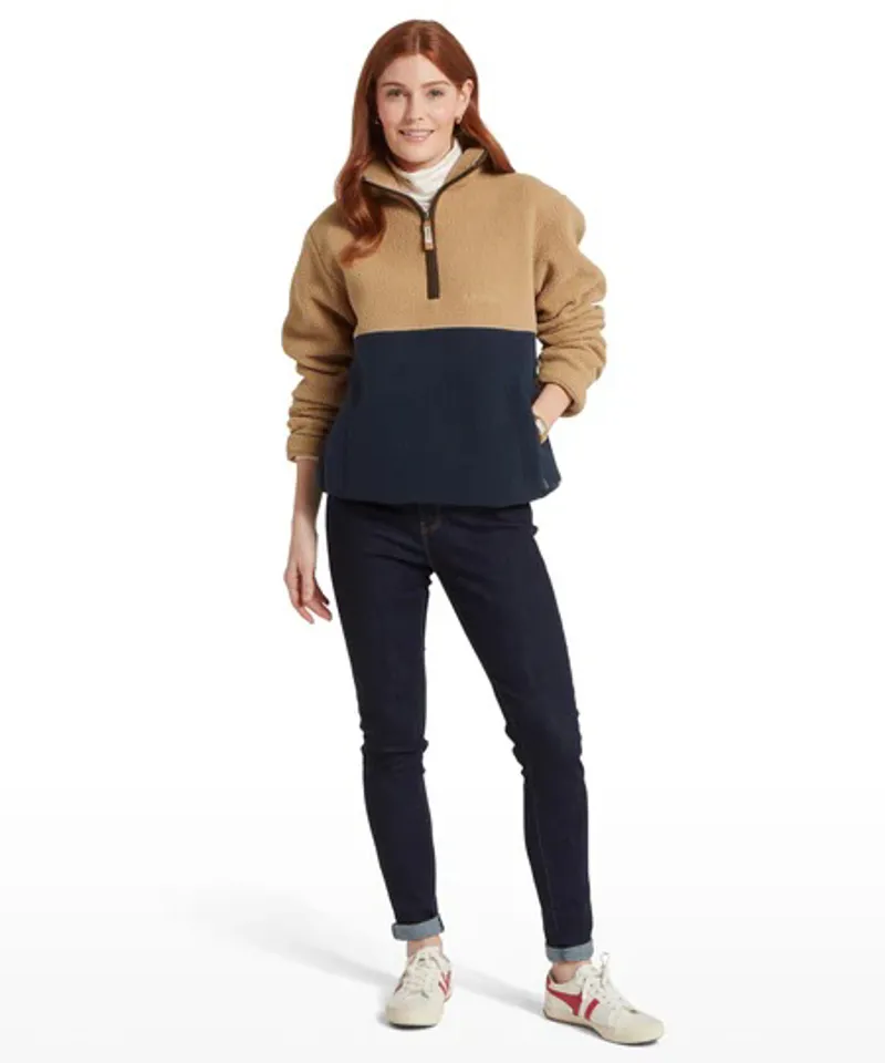 Schoffel Berkeley Retro Fleece - Navy/Tan-2