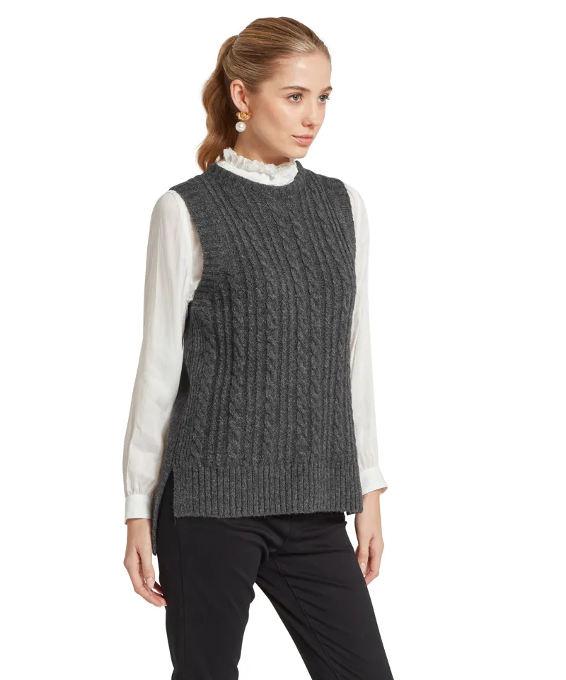 Schoffel Evie Sleeveless Jumper - Charcoal-3
