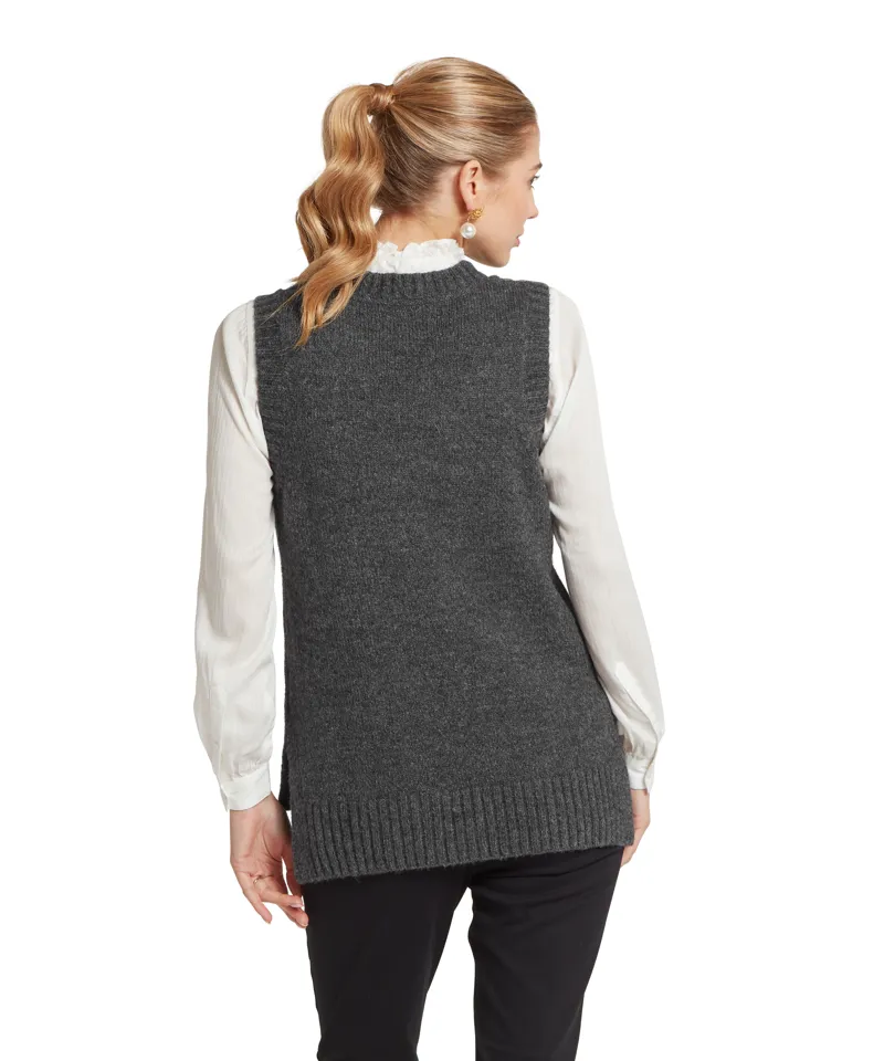 Schoffel Evie Sleeveless Jumper - Charcoal-4